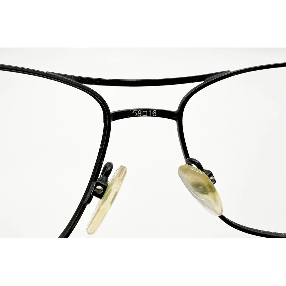 Kirkland Signature Eyeglasses Mens Black Shiraz Aviator Metal 58/16 140